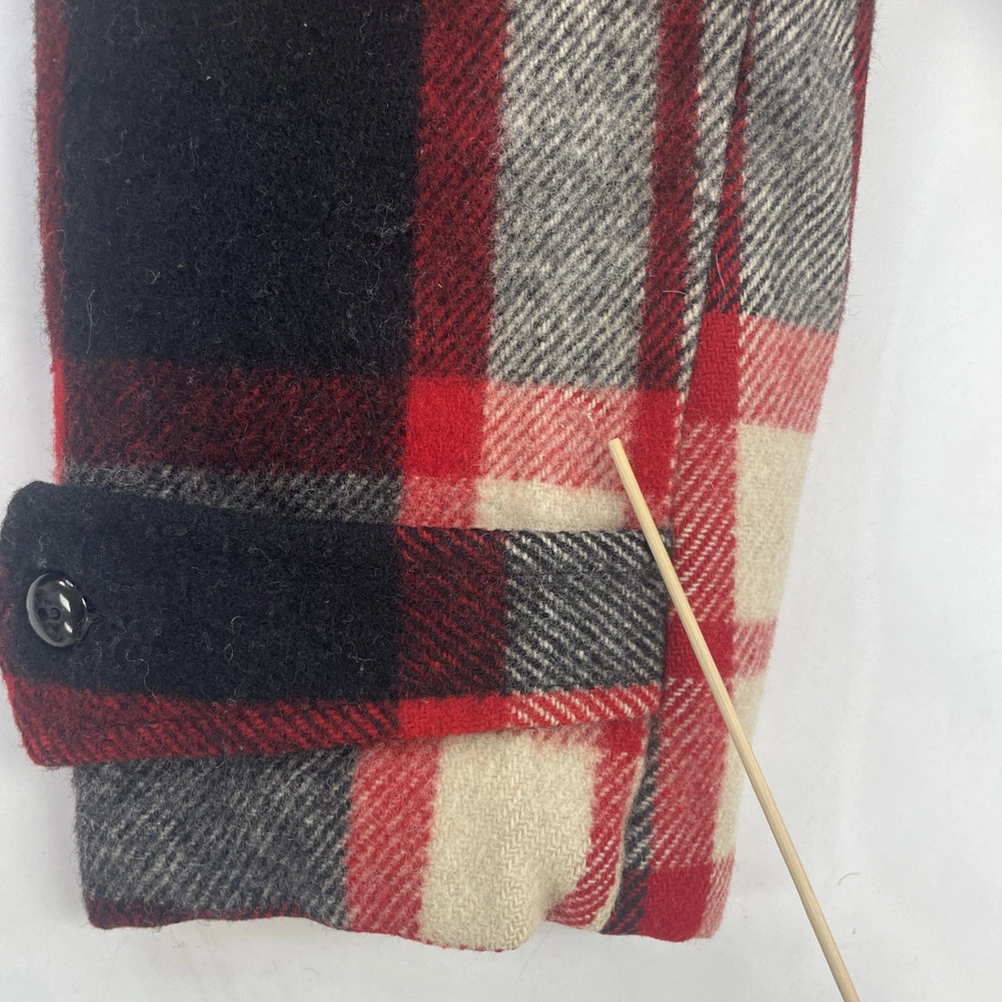 Vintage Wool Parka Coat Jacket Size Large Plaid Conmar Zip