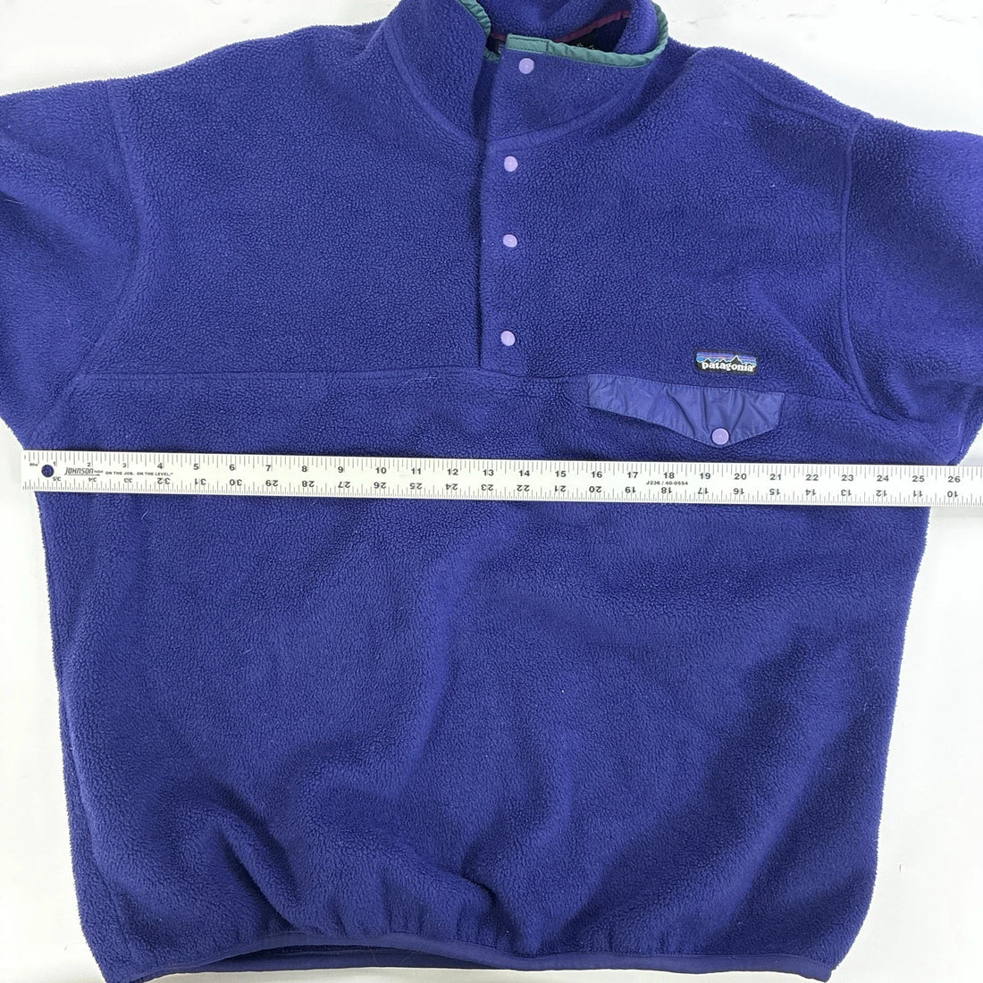 Vintage Patagonia Synchilla Snap T Fleece Jacket Size XL Purple 90s