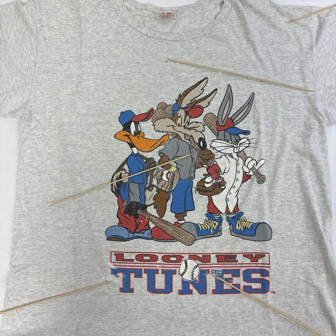 Vintage Looney Tunes Baseball Cartoon T-Shirt Size XL 90s