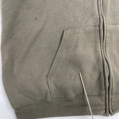 Vintage Carhartt Full Zip Sweatshirt Hoodie Size XL Green