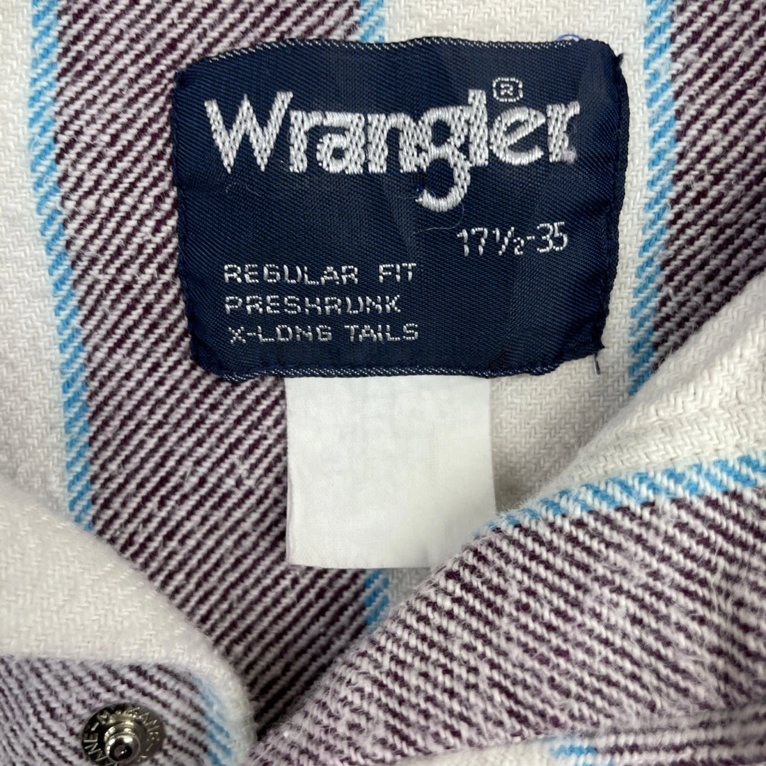 Vintage Wrangler Western Pearl Snap Shirt Size 17 1/2-35