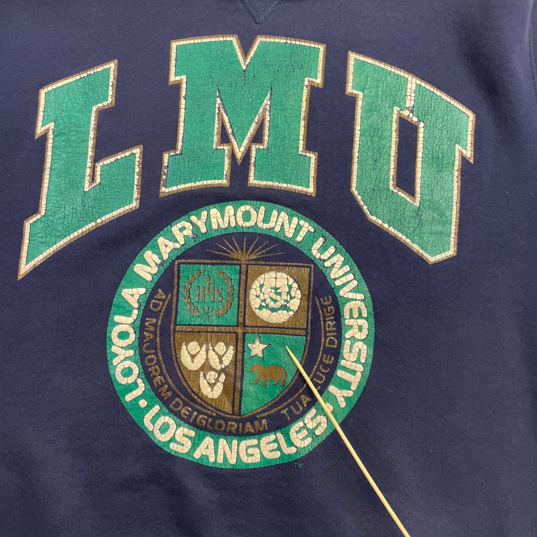 Vintage LMU Crest Russell Athletic Crewneck Sweatshirt Size Large 90s
