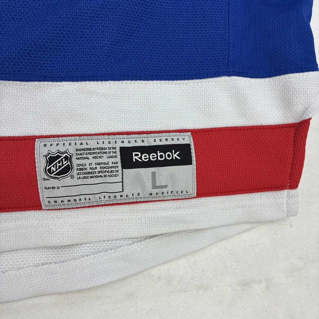 New York Rangers Henrik Lundqvist Reebok Jersey Size Large NHL