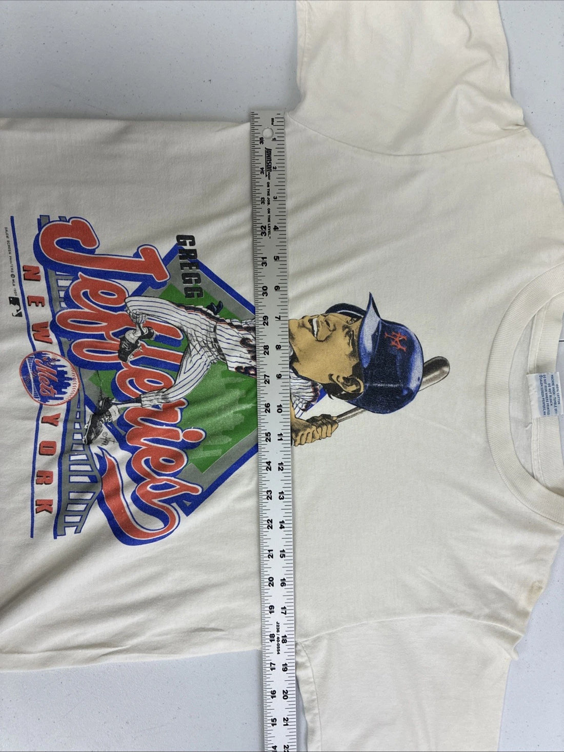 Vintage Gregg Jeffries New York Mets Caricature Salem T-Shirt Medium 1989 MLB