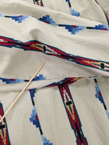 Vintage Wrangler Western Pearl Snap Long Sleeve Shirt Size XL Aztec