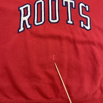 Vintage Roots Canada 1/4 Zip Pullover Sweatshirt Size Medium Red