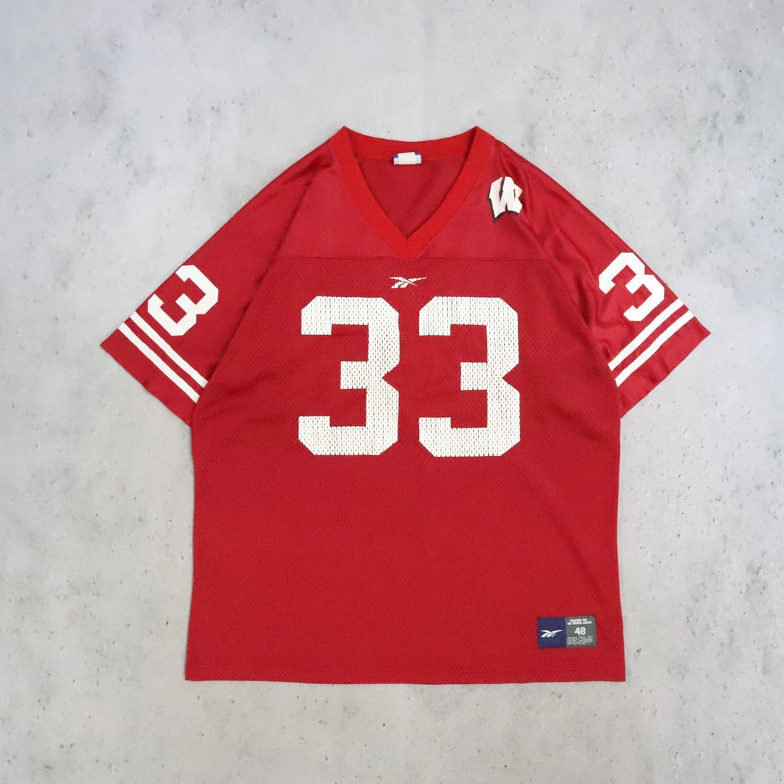 Vintage Wisconsin Badgers Reebok Football Jersey Size Large NCAA