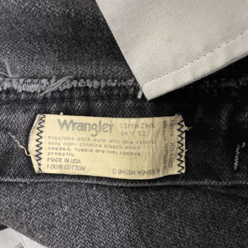 Vintage Wrangler Denim Jeans Pants Size 34 X 32 Black