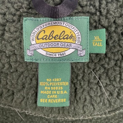 Vintage Cabela's Fleece Vest Jacket Size XL Green