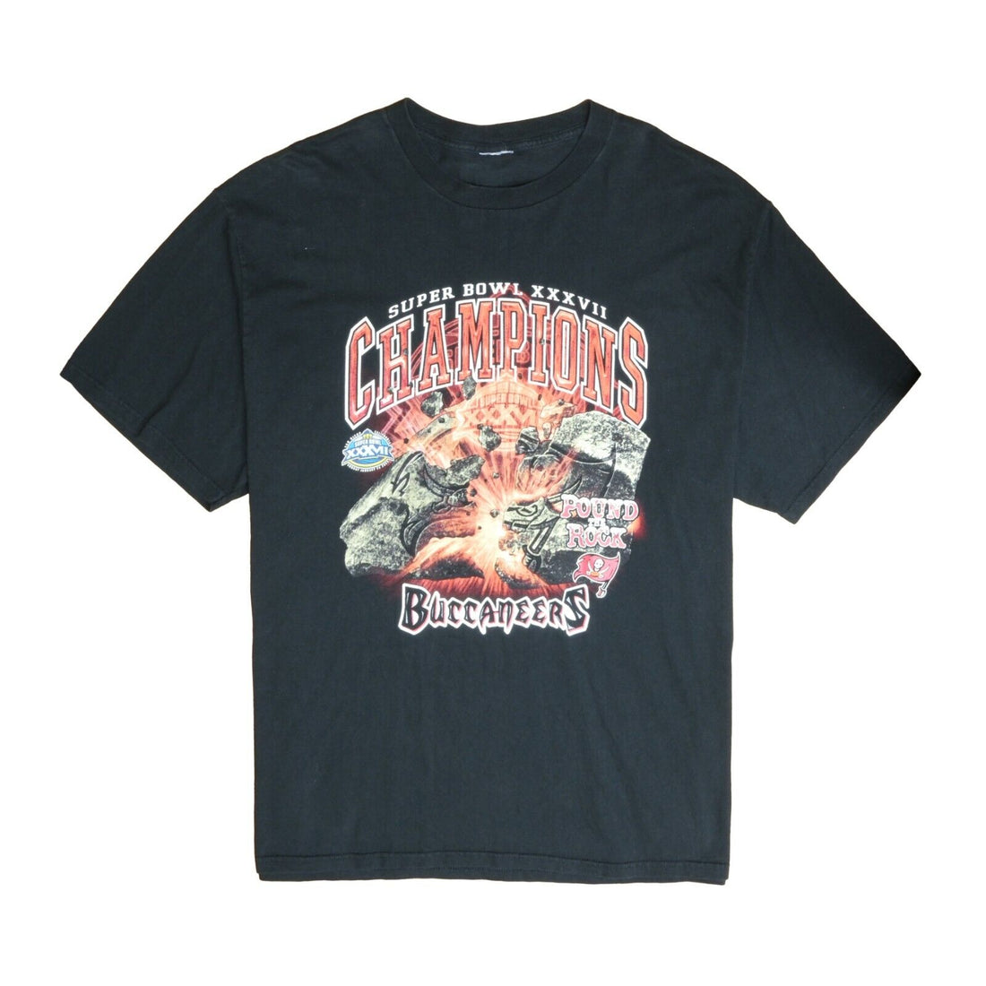 Vintage Tampa Bay Buccaneers Super Bowl XXXVII Champions T-Shirt Large 2003 NFL