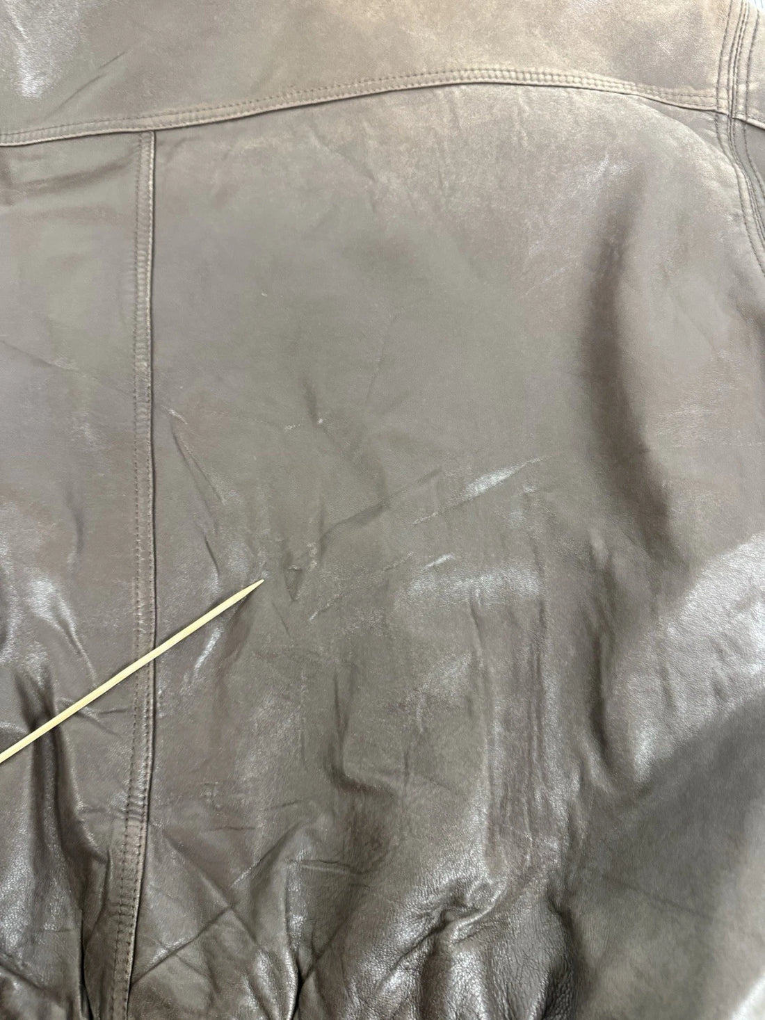 Napa Valley Leather Bomber Jacket Size XL Brown