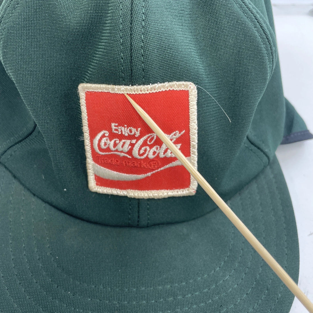 Vintage Coca-Cola Unitog Hat Cap Size Large Green Coke Promo