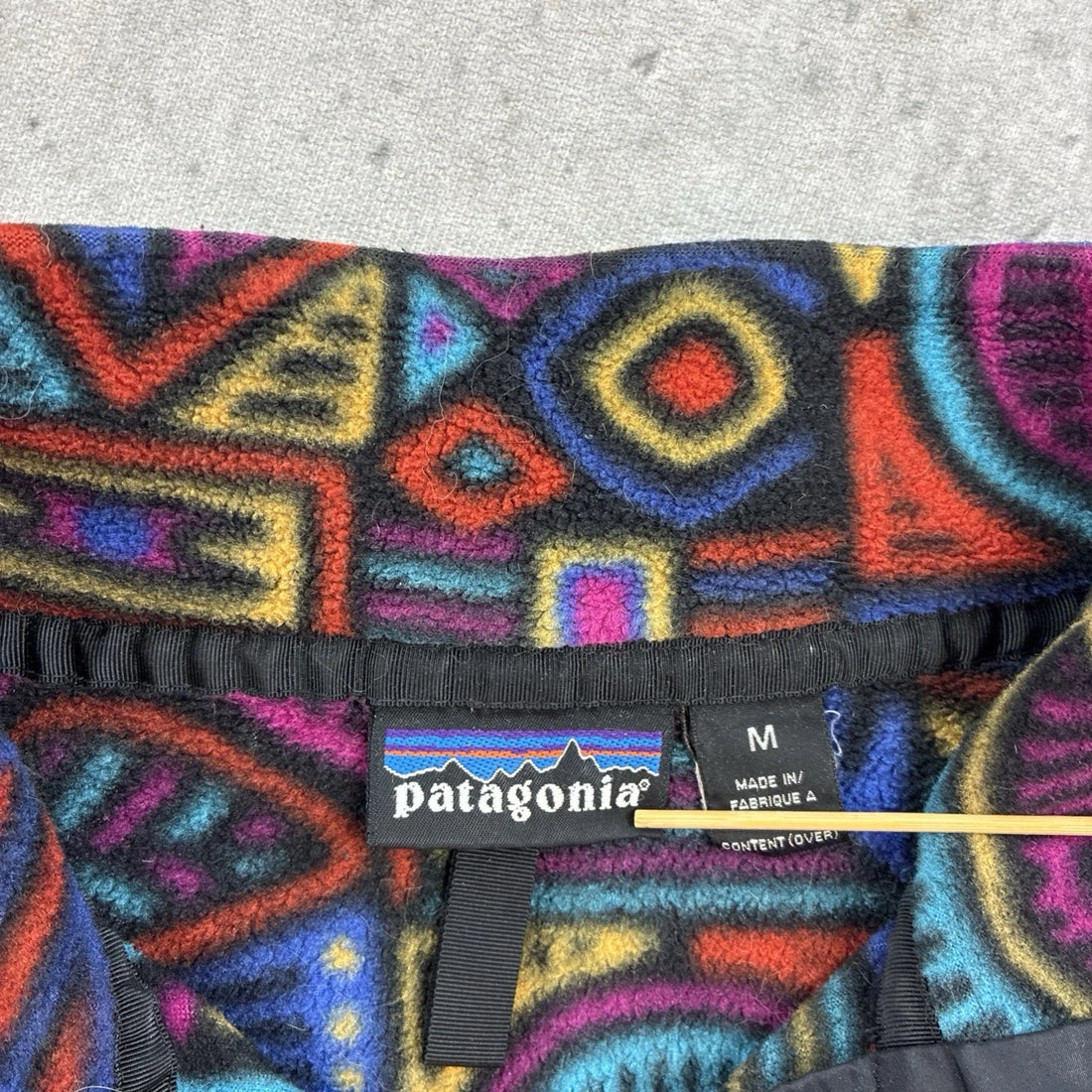 Vintage Patagonia Aztec Aboriginal Synchilla Snap T Fleece Jacket Medium 90s