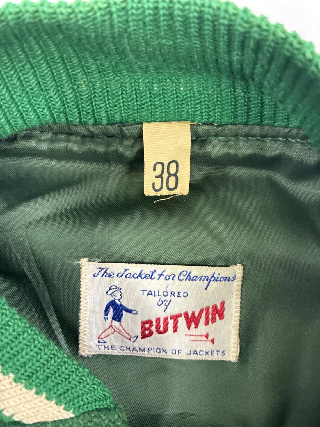 Sto-Rox Butwin Leather Wool Varsity Jacket Size 38 Vintage 60s