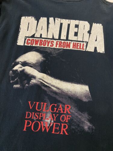 Vintage Pantera Cowboys From Hell Vulgar Display of Power T-Shirt Large Band Tee