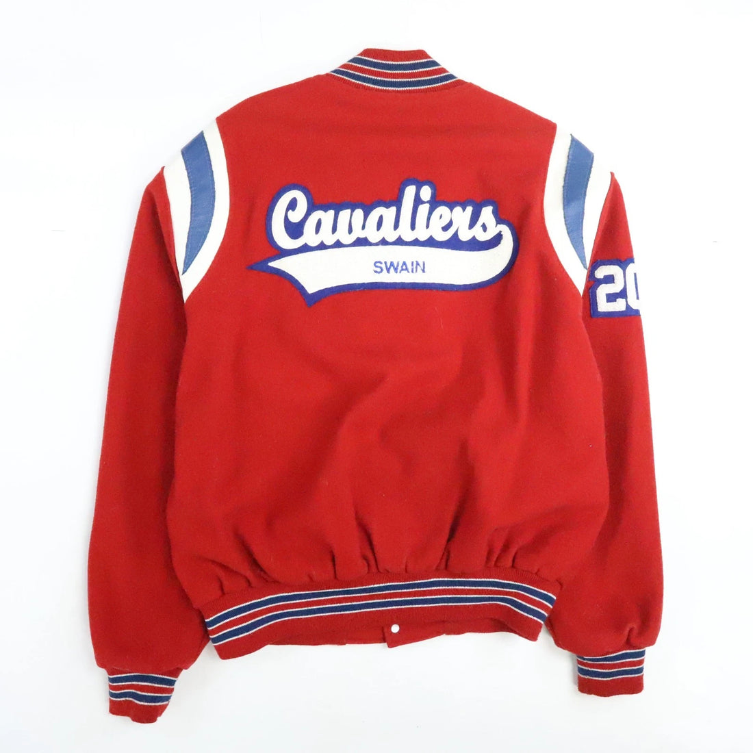 Swain Cavaliers Wool Varsity Letterman Jacket Large
