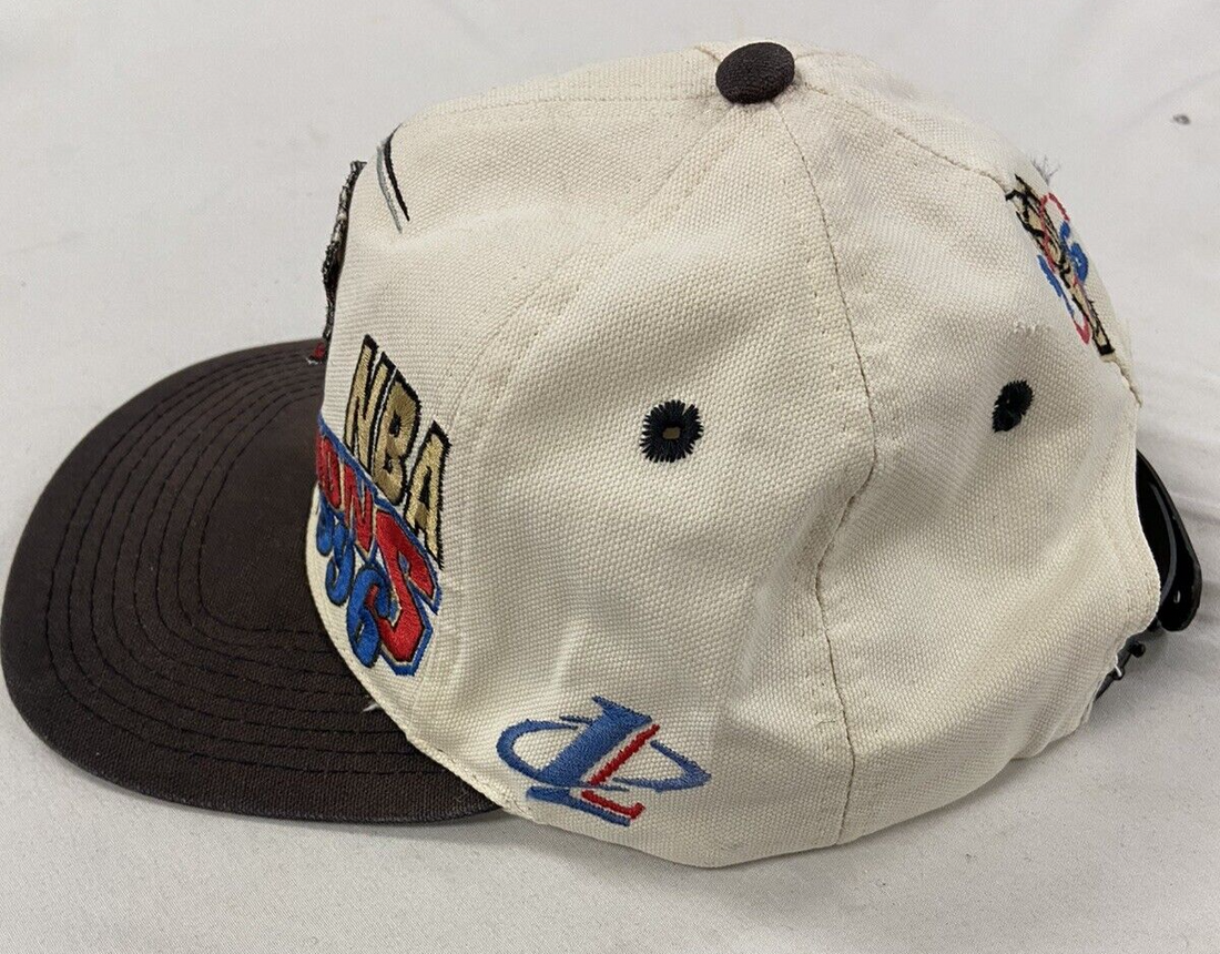 Vintage Chicago Bulls 1996 Champions Logo Athletic Snapback Hat OSFA 90s NBA