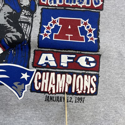 Vintage New England Patriots AFC Champs Starter Sweatshirt Large 1997 90s NFL