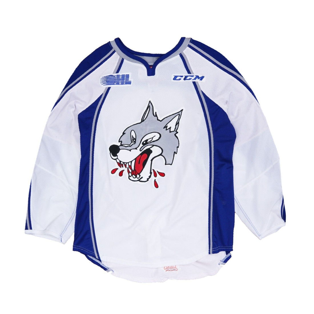 Vintage Sudbury Wolves Brandon Bastasin Authentic CCM Jersey Size 56 CHL OHL