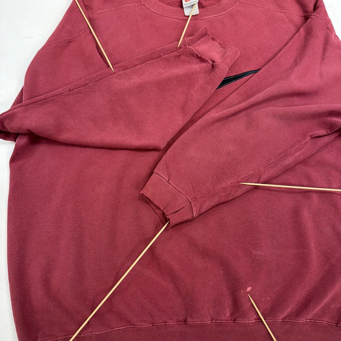 Vintage Nike Crewneck Sweatshirt Size 2XL Red Big Swoosh 90s
