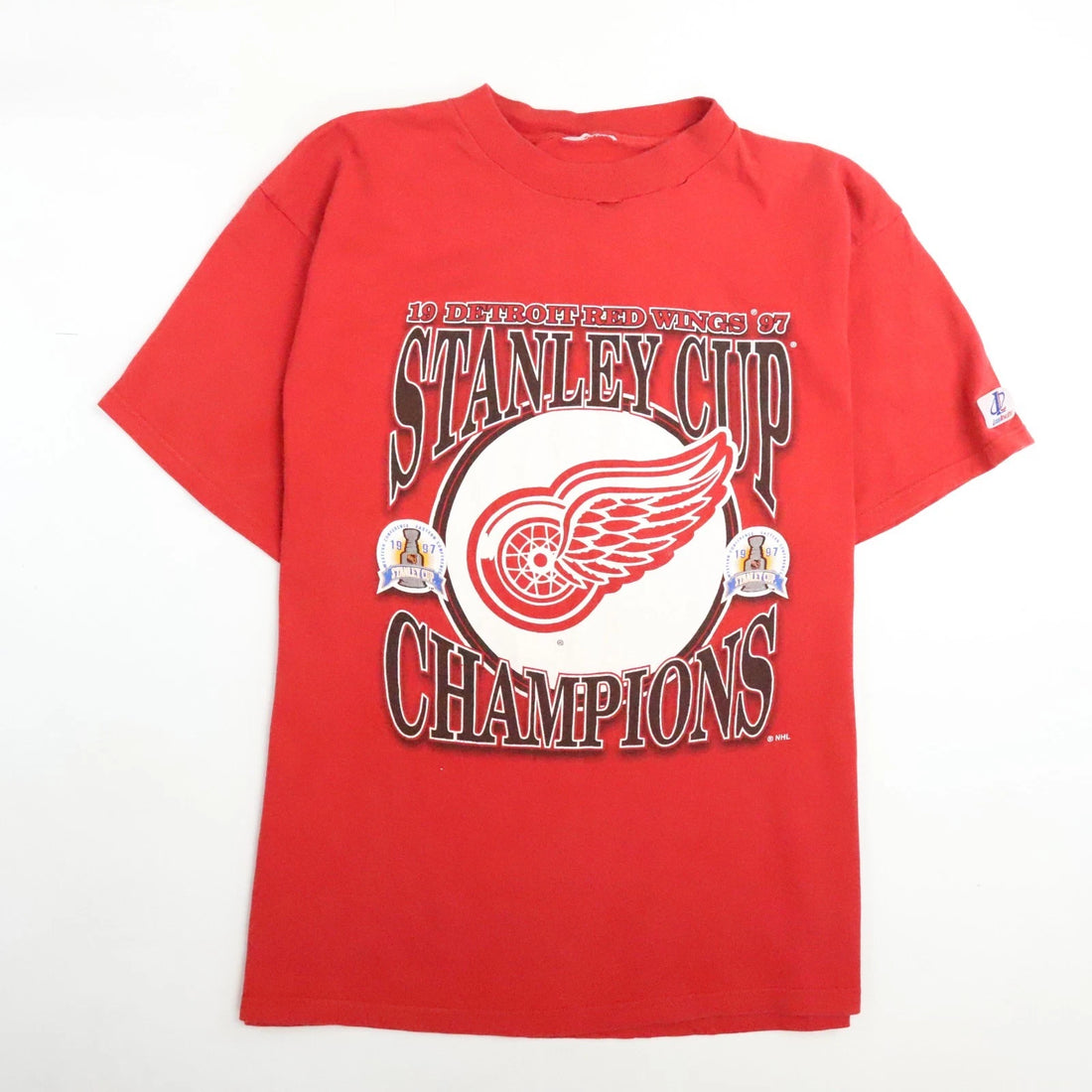 Vintage Detroit Red Wings Stanley Cup Champs T-Shirt Size Large 1997 90s NHL