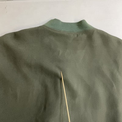 Vintage Perry Ellis Silk Bomber Jacket Size XL 44 Green
