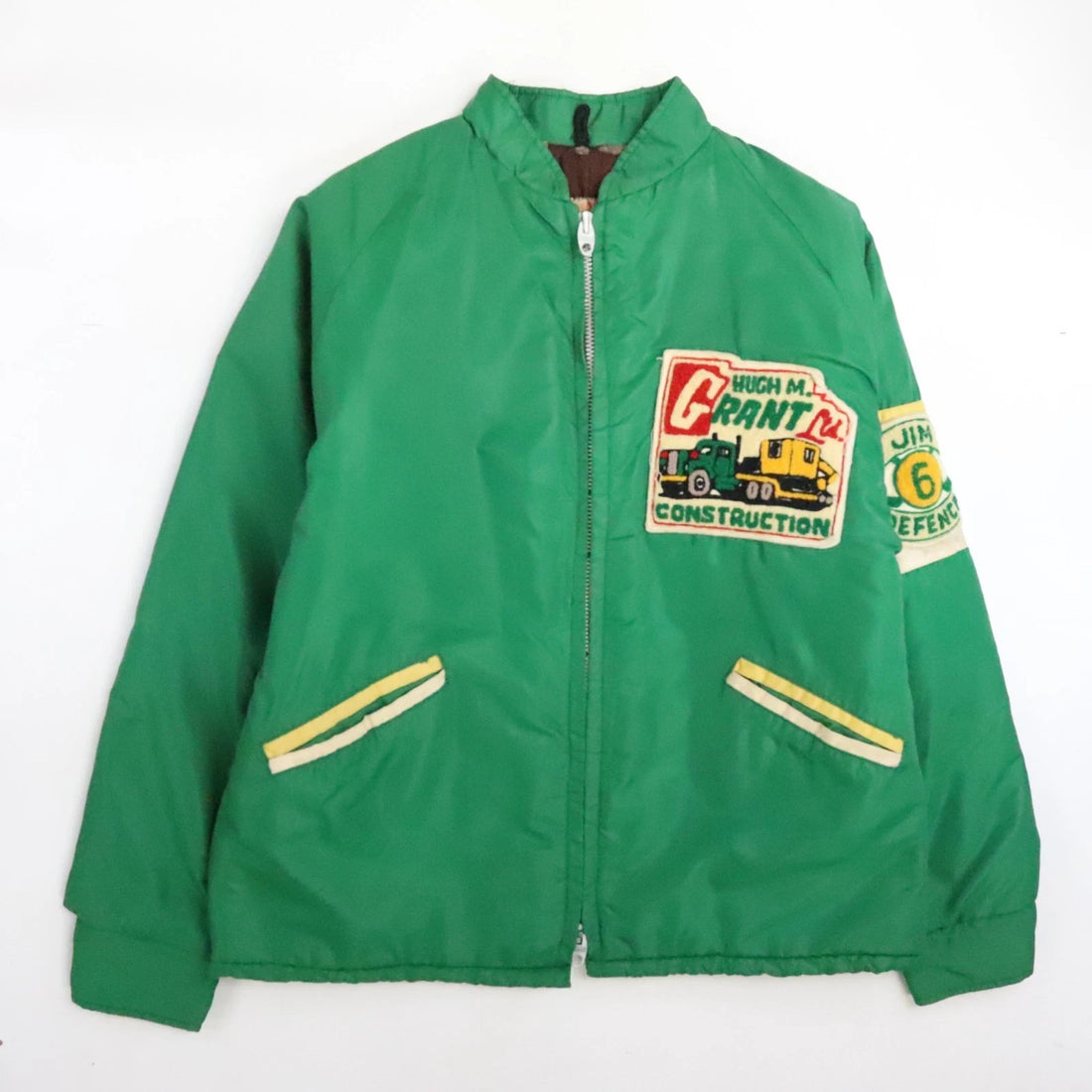 Vintage Hugh M Grant Construction Jacket Size XL Lightning Zip