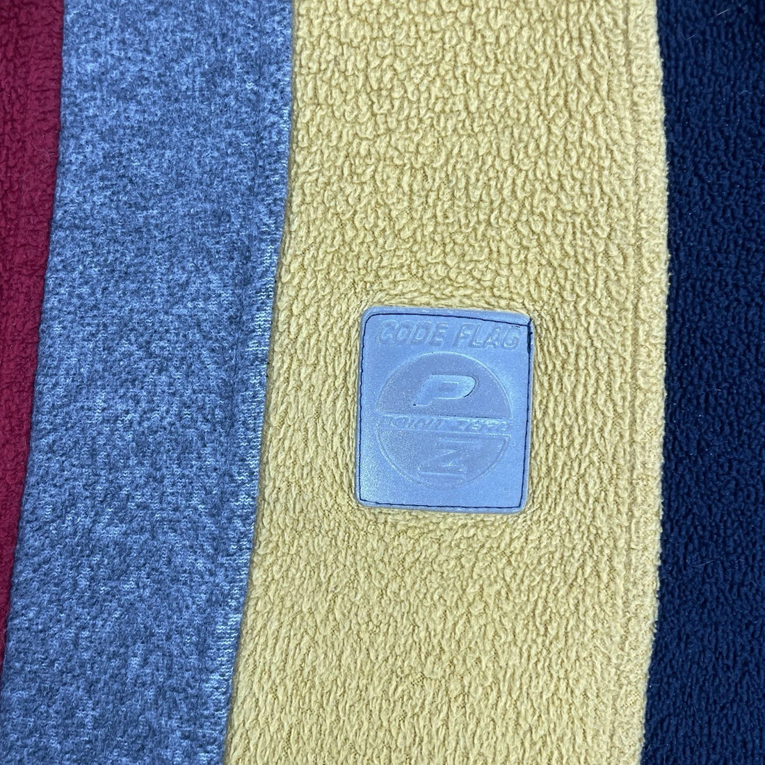 Vintage Point Zero Striped Fleece Collared Sweater Size XL