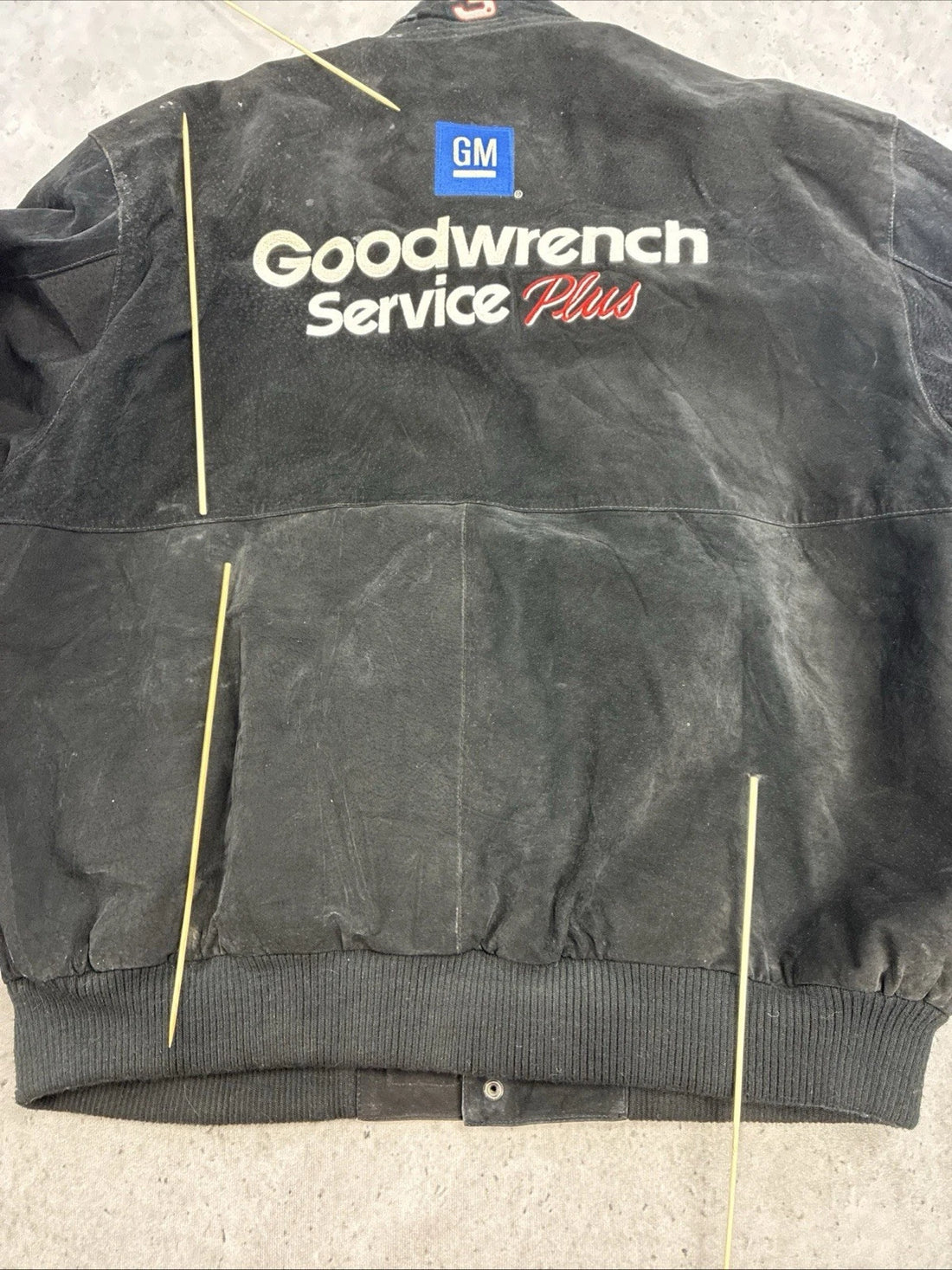 Vintage Dale Earnhardt Goodwrench Leather Suede Racing Jacket 2XL JH Design