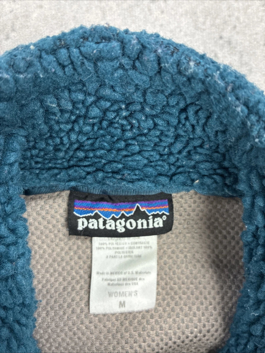 Vintage Patagonia Deep Pile Fleece Jacket Womens Size Medium 90s