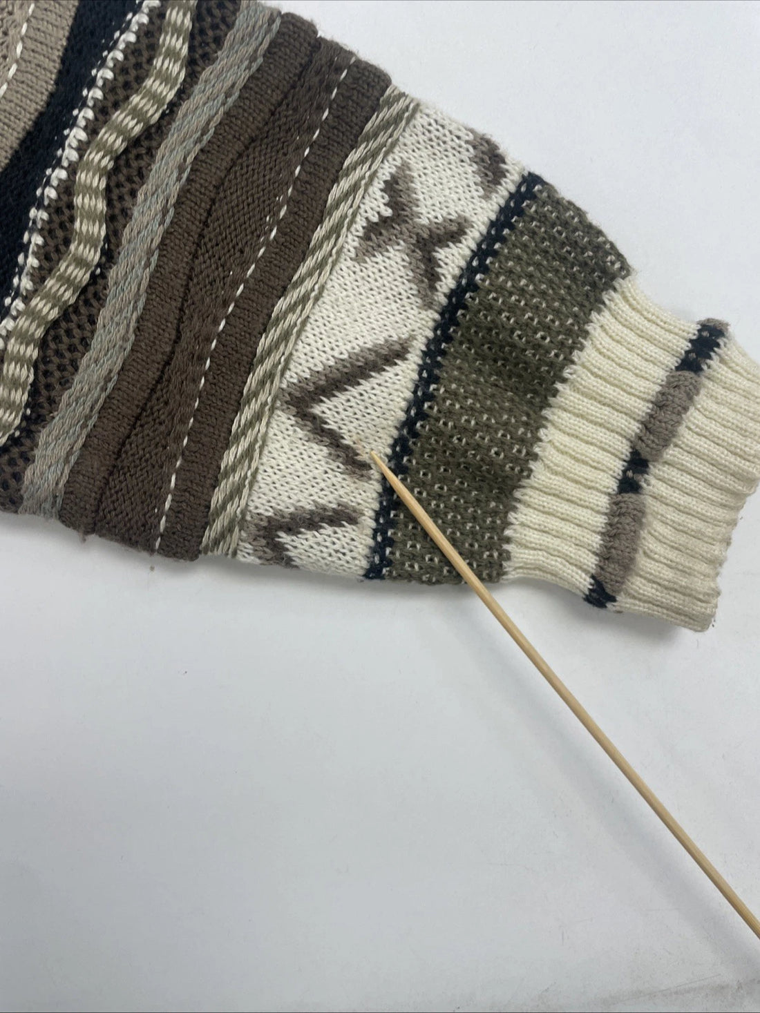 Vintage Protege Collection 3D Knit Sweater Size XL Coogi Style