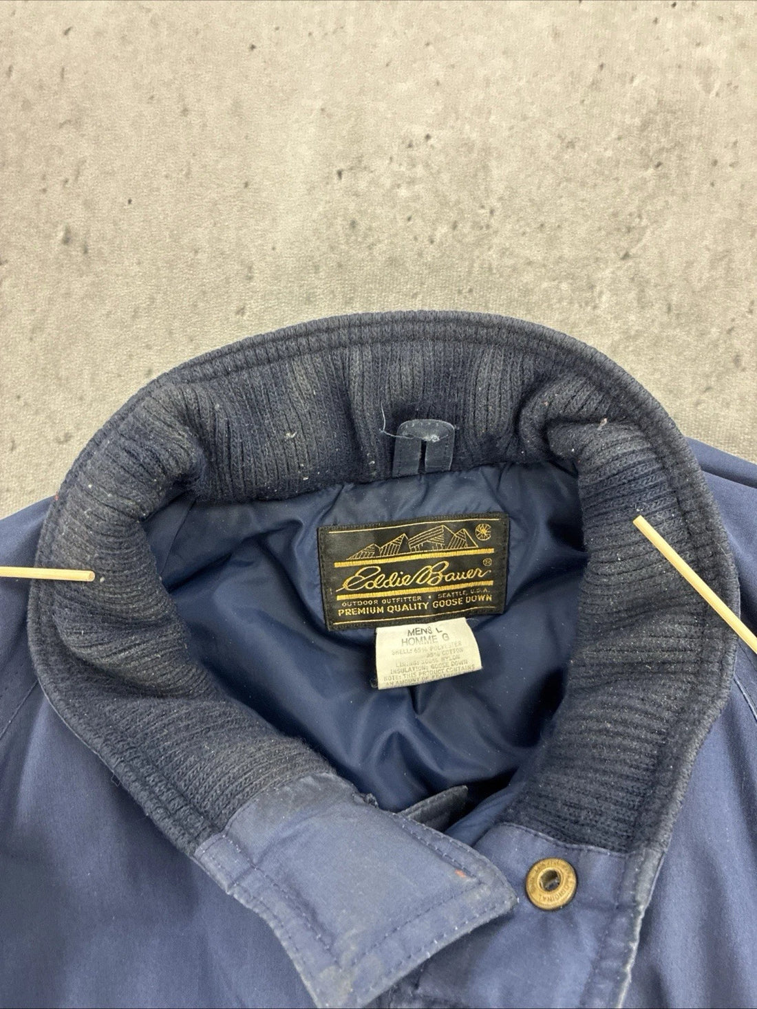 Vintage Eddie Bauer Puffer Bomber Jacket Size Large