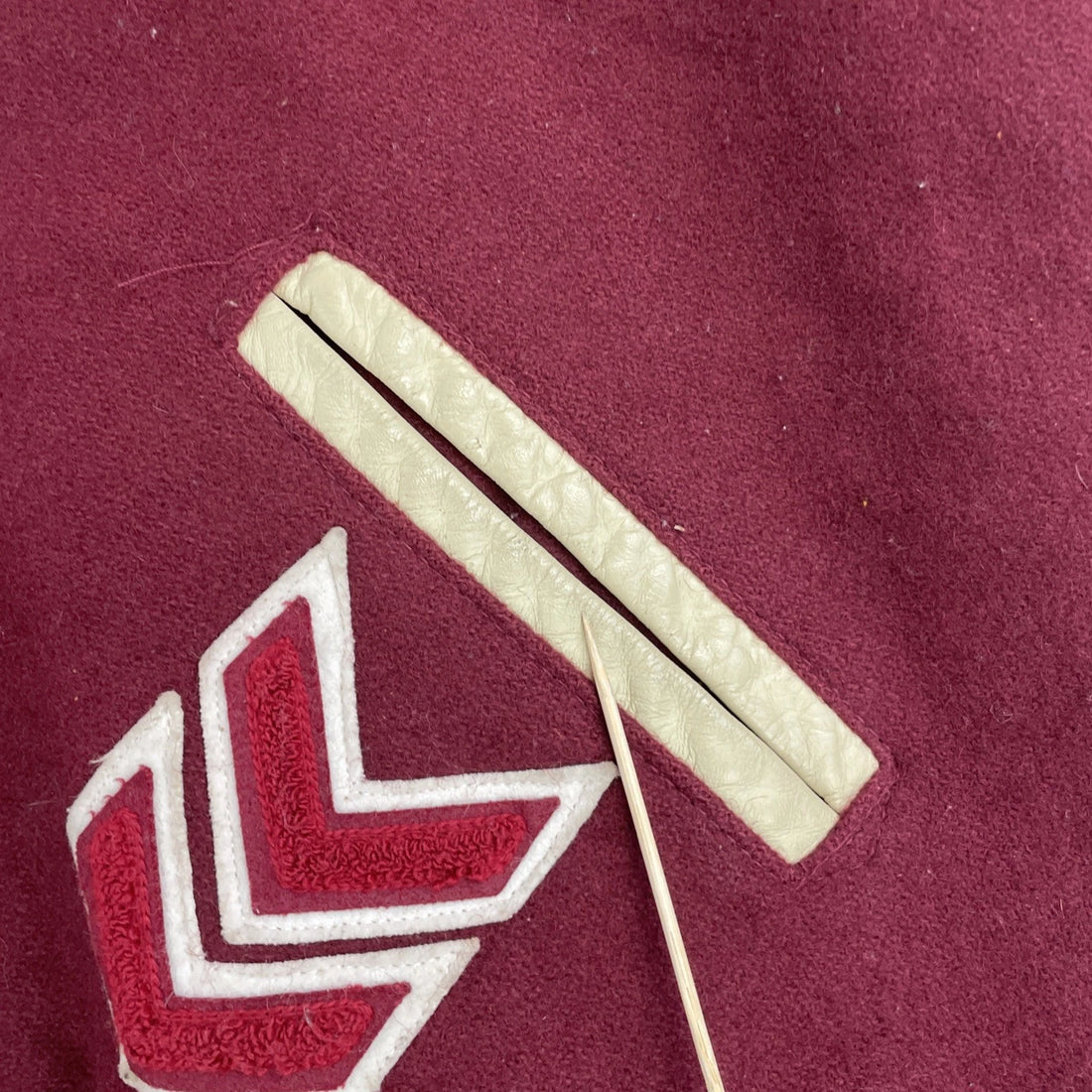 Vintage Leather Wool Varsity Letterman Jacket Size 54