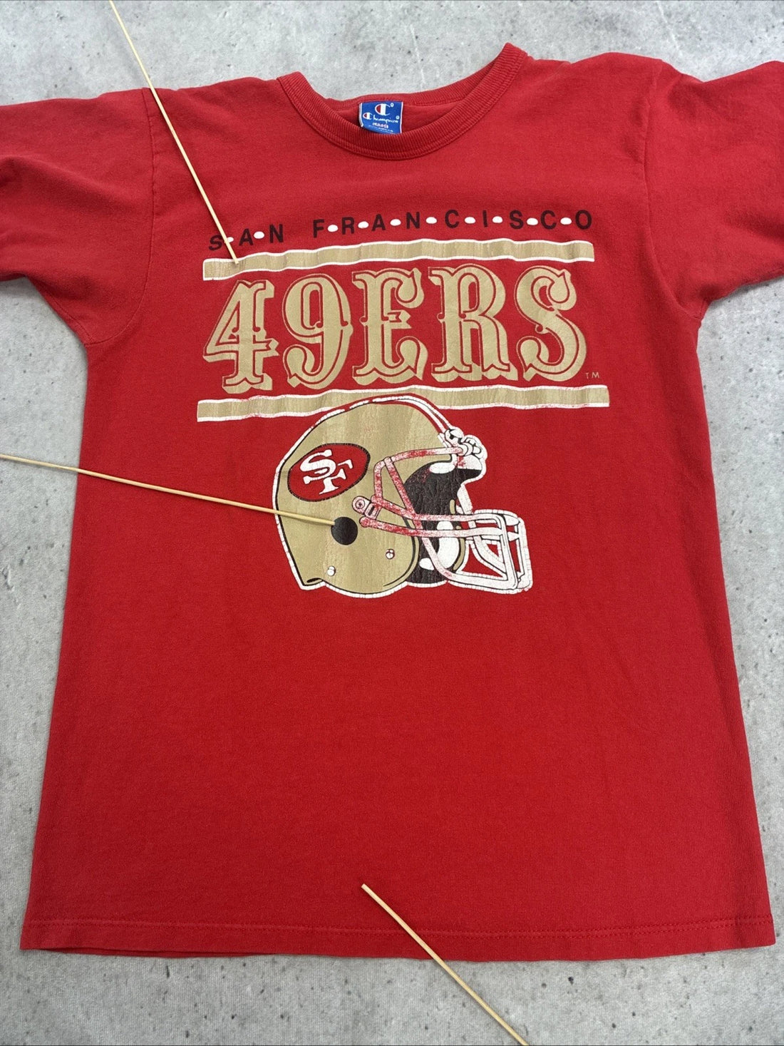 Vintage San Francisco 49ers Champion T-Shirt Size Large 80s NFL
