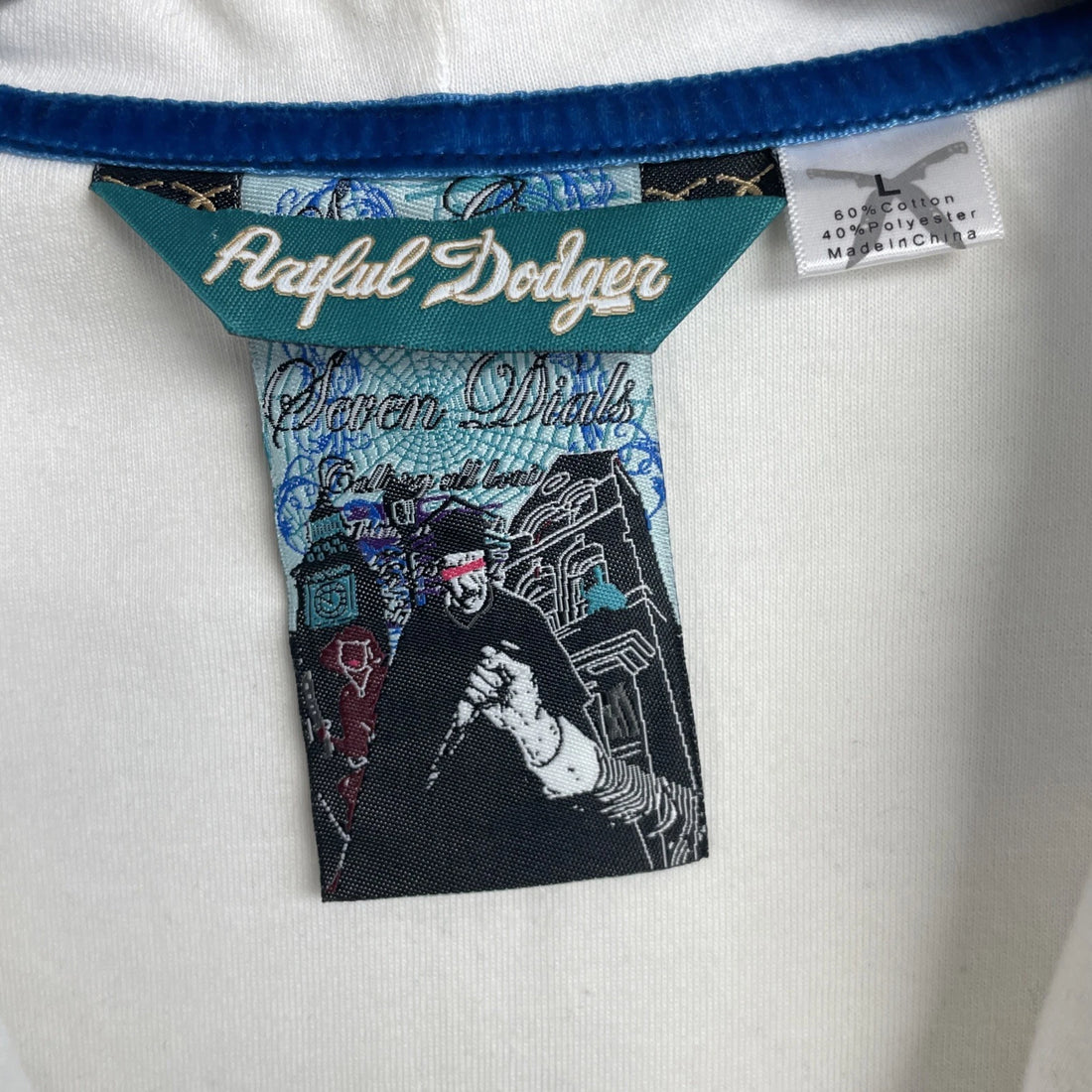 Vintage Artful Dodger Full Zip Sweatshirt Hoodie Size Large Y2K