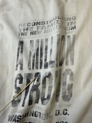 Vintage Million Family March T-Shirt Size XL Activism Paint Splatter 2000