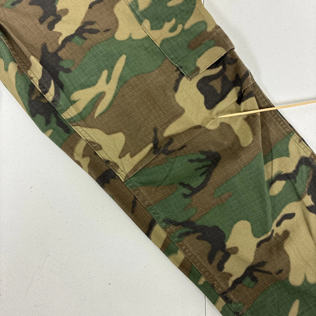 Military Hot Weather Woodland Camo Cargo Utility Trousers Pants Size Small