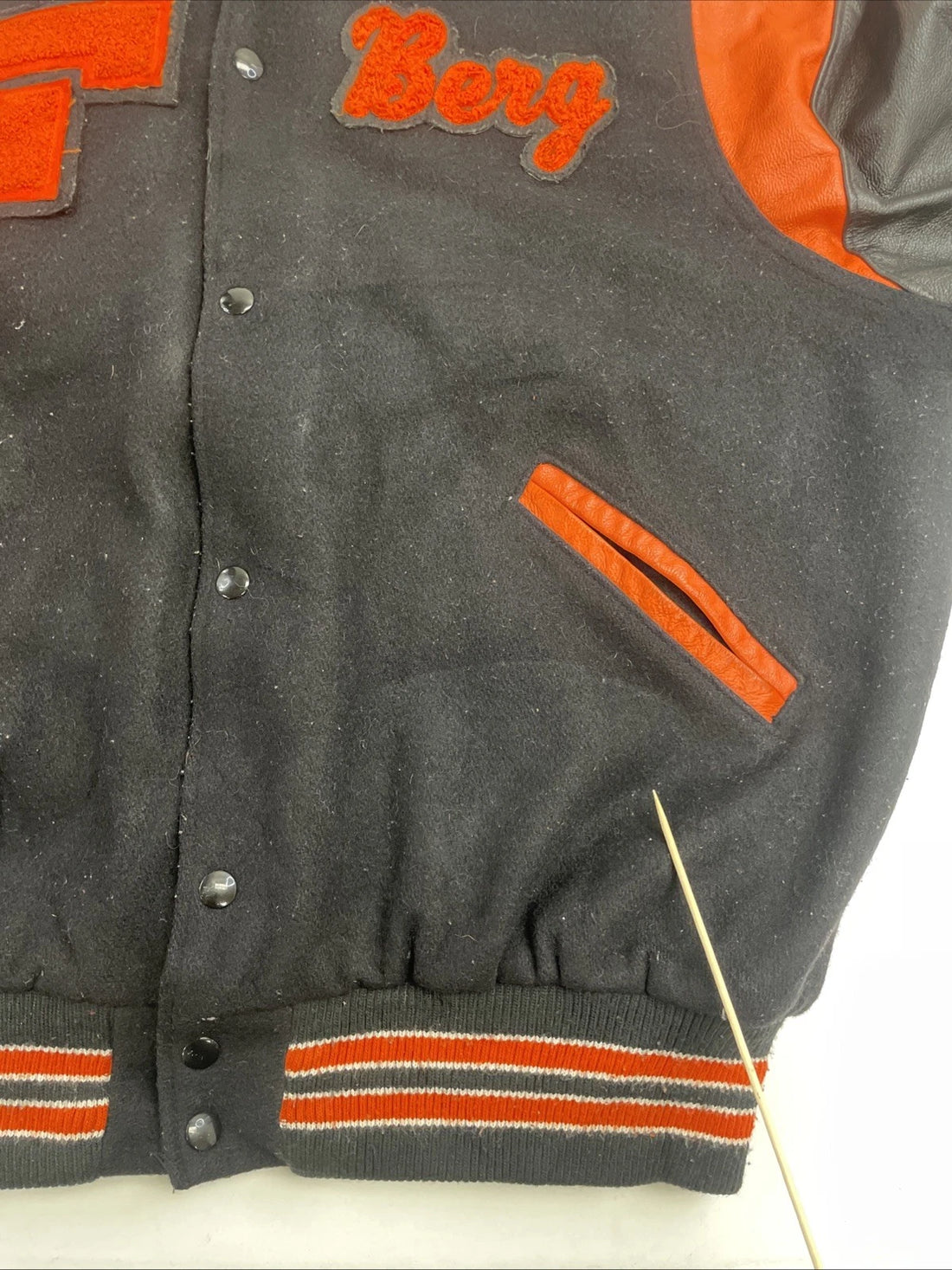 Vintage Rennoc Classic Letterman Tigers Wool Leather Varisty Jacket Size XL