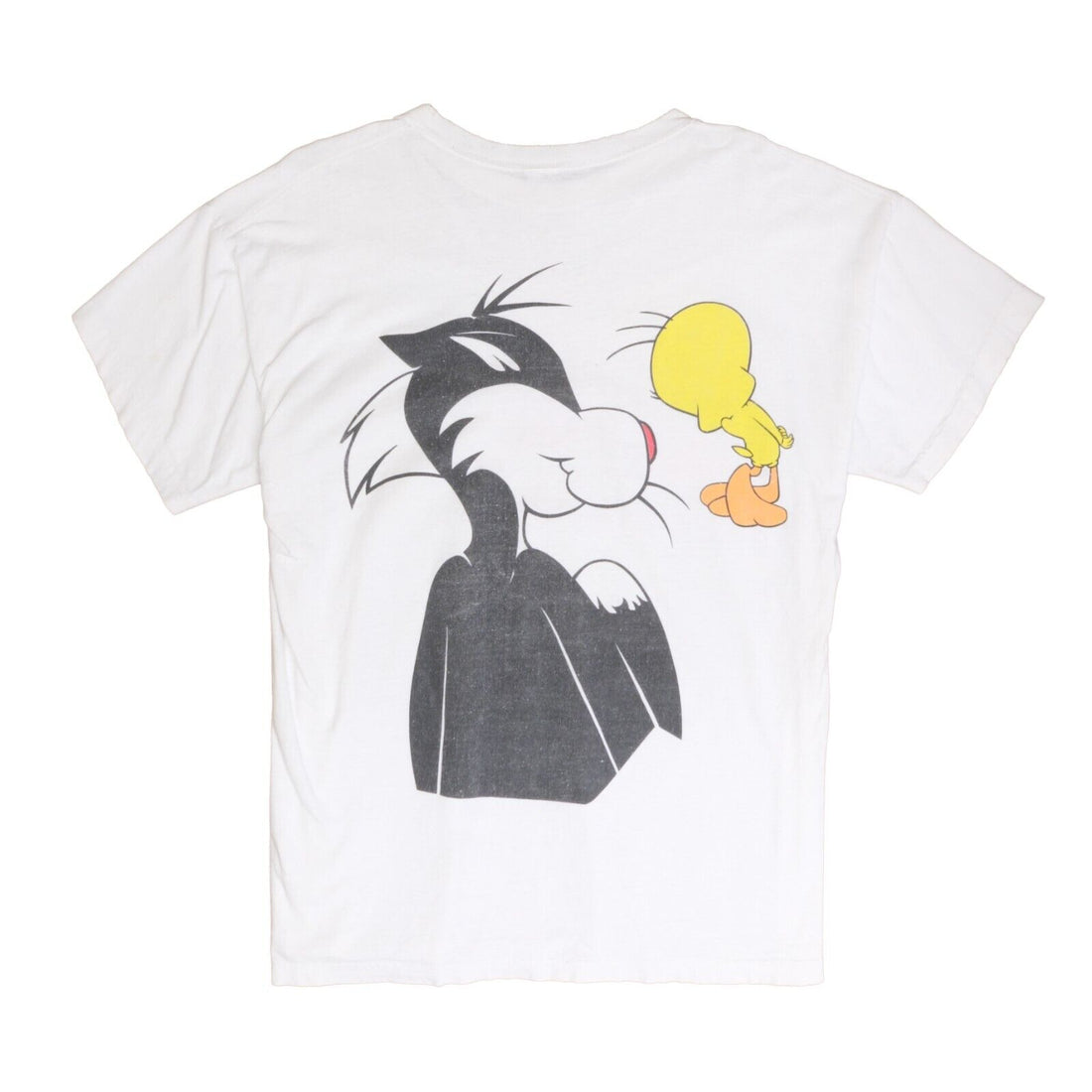 Vintage Sylvester N Tweety T-Shirt Size Medium White Looney Tunes 1995 90s