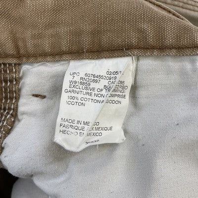 Dickies Canvas Carpenter Work Pants Size 36 X 32 Brown
