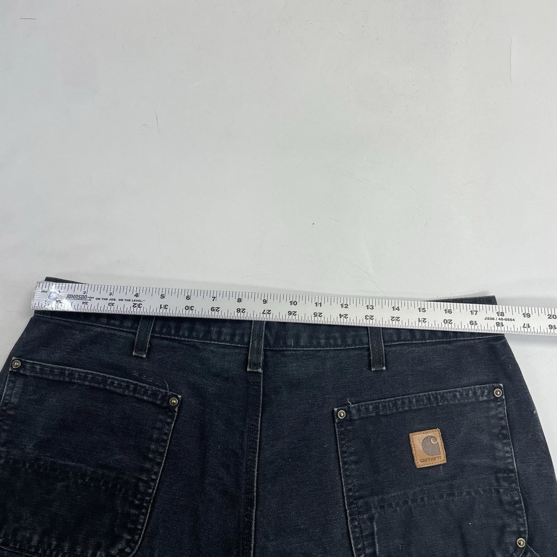 Carhartt Double Knee Canvas Carpenter Work Pants Size 38 X 30 Black