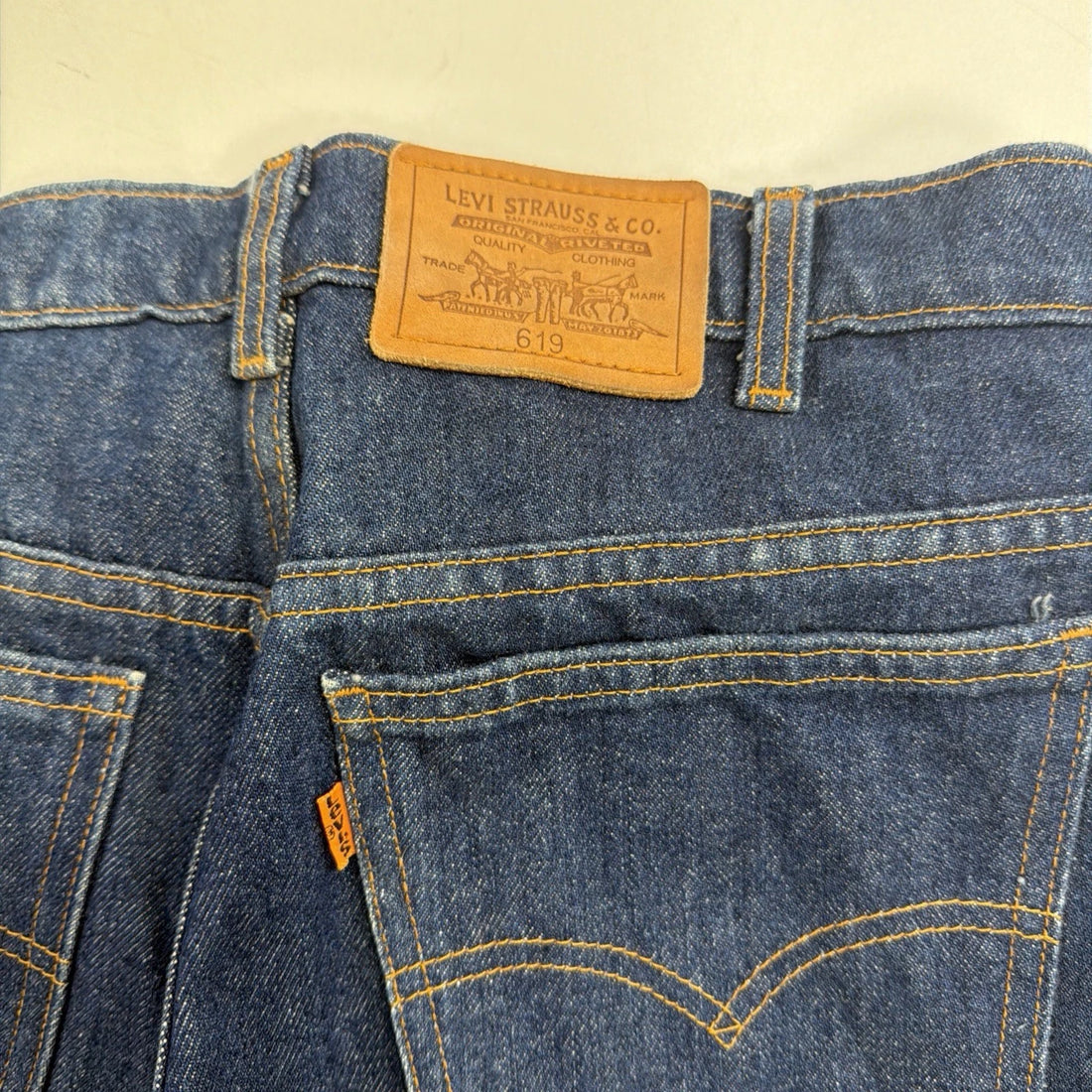Vintage Levi Strauss & Co 619 Denim Jeans Pants 34 X 30 Orange Tab 50619 0217