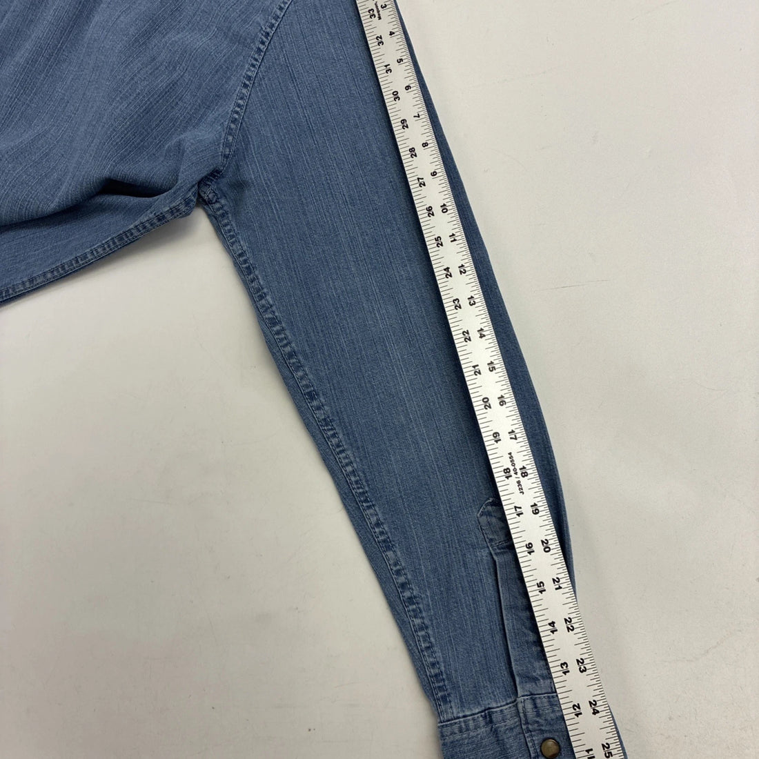 Wrangler Western Denim Pearl Snap Shirt Size XL