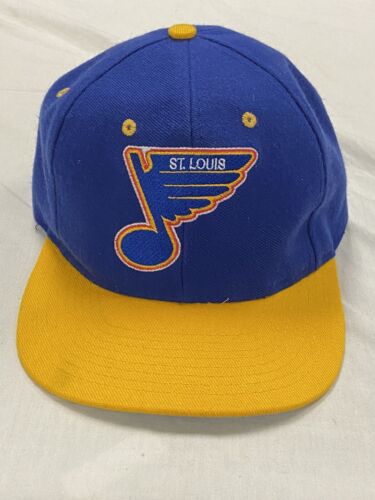 Vintage St Louis Blues Logo 7 Wool Snapback Hat Cap OSFA 90s NHL Throwback Vault