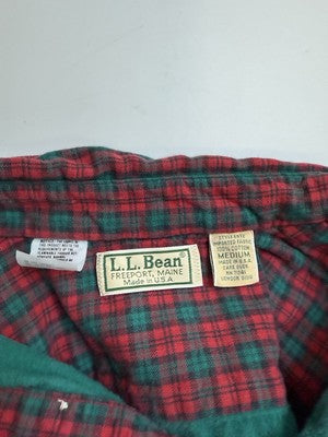 Vintage L.L. Bean Button Up Shirt Size Medium Plaid