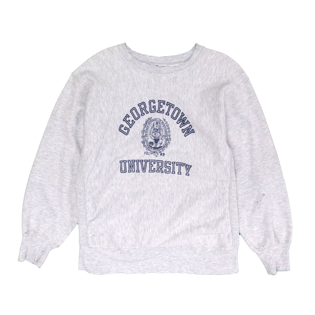 Vintage Georgetown Hoyas Champion Reverse Weave Sweatshirt Size Large 80s NCAA