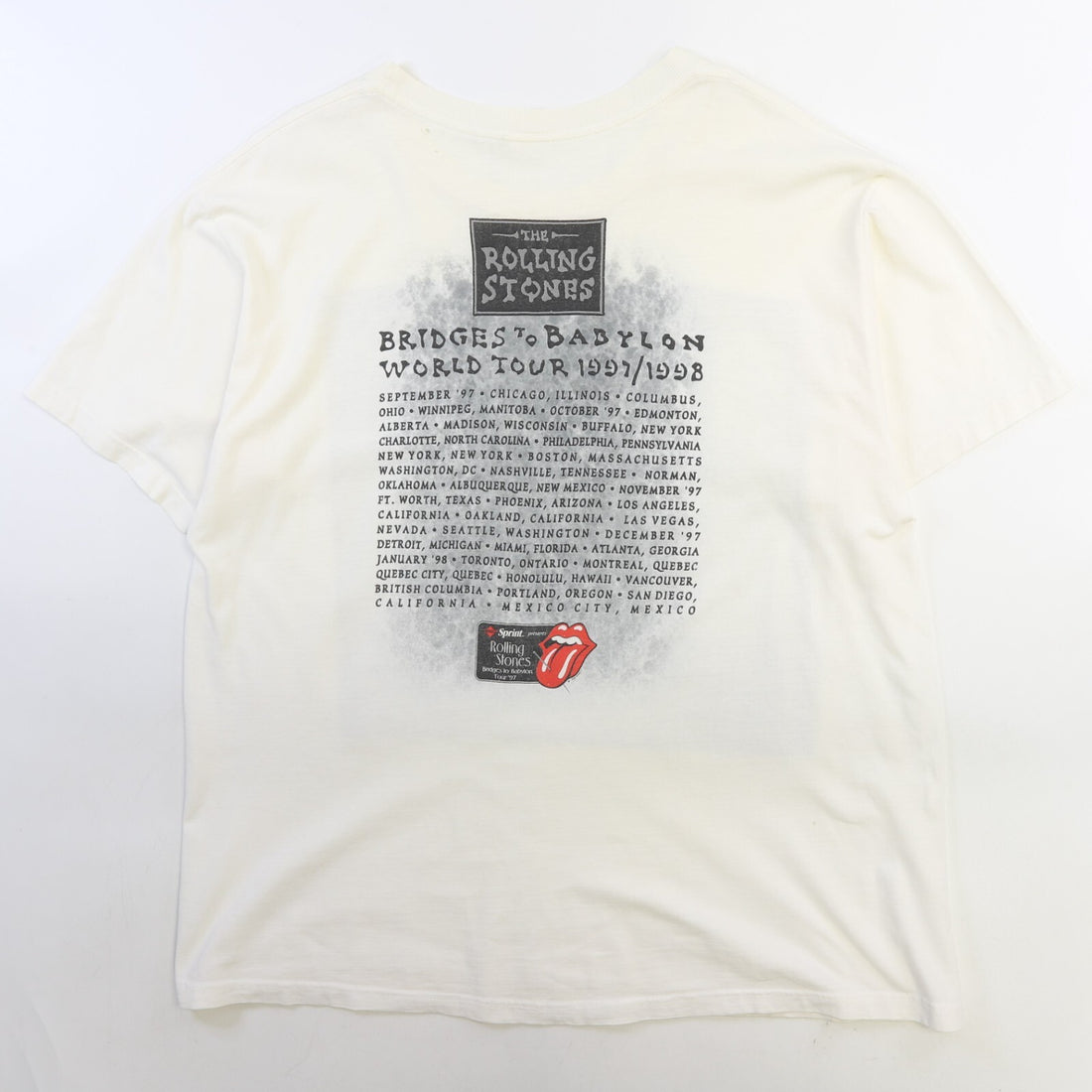Vintage Rolling Stones Bridges to Babylon T-Shirt Size XL Band Tee 1997 90s