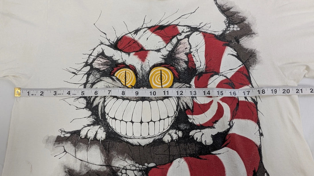 Vintage Alice In Wonderland Cheshire Cat T-Shirt Size Large 90s