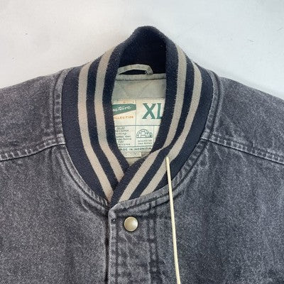 Vintage Coca Cola It's What's Inside That Counts Denim Bomber Jacket XL Coke