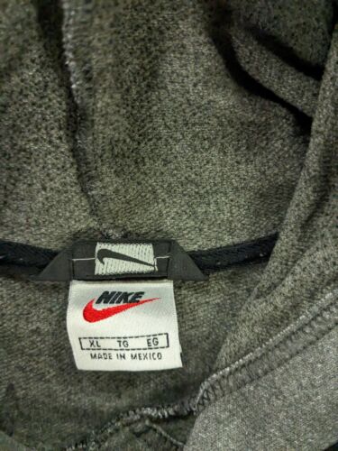 Vintage Nike Swoosh Sweatshirt Hoodie Size XL Gray 90s